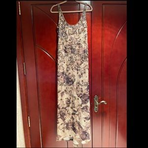 Badgley Mischka Floral Sequins Dress in Size 6